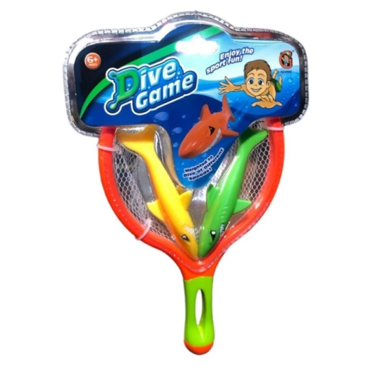 DIVE GAME TOY NET WITH 2 SHARKS